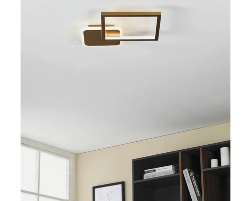 Plafonieră cu LED integrat Gafares 15W 2100 lumeni 3000-6500K, pătrată, cu telecomandă, auriu Plafonieră cu LED integrat Gafares 15W 2100 lumeni 3000-6500K, pătrată, cu telecomandă, auriu