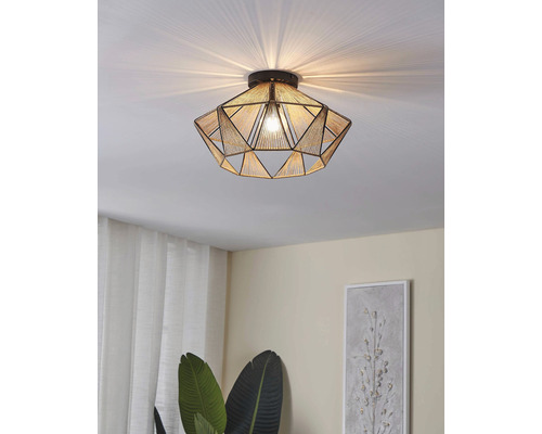 Lumină de plafon cu abajur geometric și bec