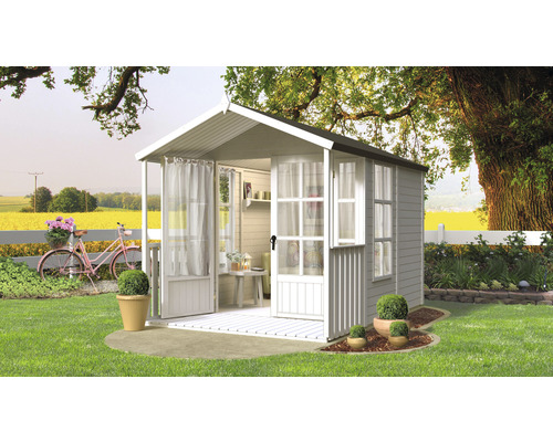 Căsuță de grădină Bertilo She Shed Arley cu podea 202x292 cm, lemn natur Căsuță de grădină Bertilo She Shed Arley cu podea 202x292 cm, lemn natur