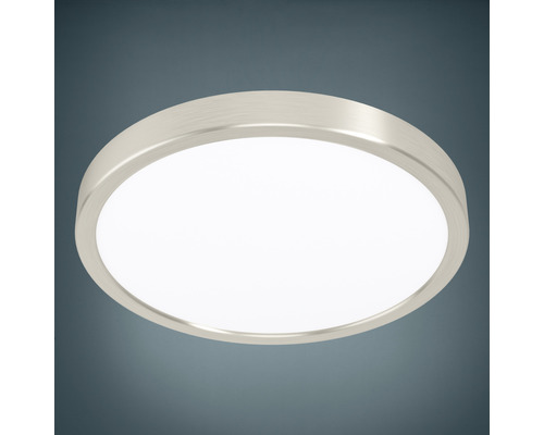 Panou cu LED integrat Fueva5 20W 2300 lumeni Ø28,5 cm, montaj aplicat, lumină caldă, alb/nichel mat