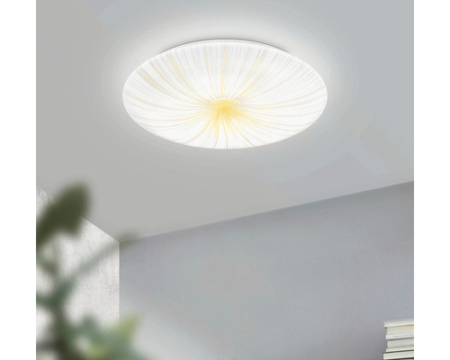 Plafonieră cu LED integrat Nieves 30,8W 3710 lumeni, alb/auriu