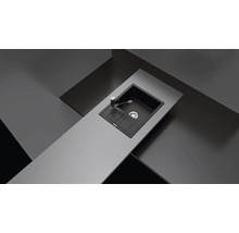 Chiuvetă bucătărie cristalite cu o cuvă Schock Ronda D-100L 65x50 cm, cu picurător, reversibilă, Sabbia-thumb-7