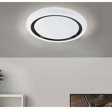 Lumină de tavan rotundă cu inel negru