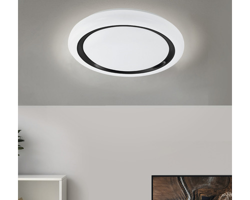 Plafonieră cu LED integrat Capasso 19,5W 2200 lumeni, Ø480 mm, alb/negru