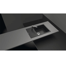 Chiuvetă bucătărie cristalite cu o cuvă Schock Ronda D-100XL 78x50 cm, cu picurător, reversibilă, Beton-thumb-6