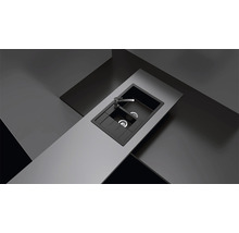 Chiuvetă bucătărie cristalite cu 1 cuvă + ½ Schock Manhattan D-150S 78x50 cm, cu picurător, reversibilă, Beton-thumb-10