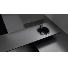 Chiuvetă bucătărie cristalite rotundă Schock Manhattan R-150 47x49 cm Beton-thumb-6