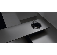 Chiuvetă bucătărie cristalite rotundă Schock Manhattan R-150 47x49 cm Moonstone-thumb-6
