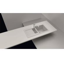 Chiuvetă bucătărie cristalite cu 1 cuvă + ½ Schock Typos D-150S 86x43,5 cm, cu picurător, reversibilă, Sabbia-thumb-6