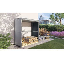 Suport pentru lemne de foc Bertilo 151x75x154 cm gri antracit