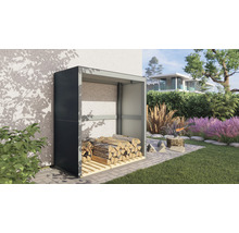 Suport pentru lemne de foc Bertilo 151x75x154 cm alb antracit
