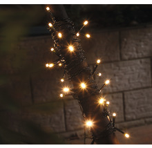 Ghirlandă luminoasă înfășurată în jurul unei ramuri cu lumină albă caldă