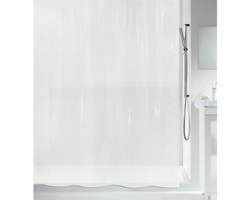 Perdea de duş spirella Galet 180x200 cm transparent alb