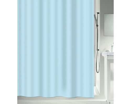 Baie cu perdea de duș albastru deschis