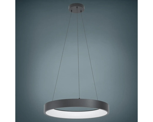 Pendul cu LED integrat Eglo Crosslink 6,5W 3400 lumeni, lumină RGBW, negru Lumină suspendată circulară cu iluminare cu LED