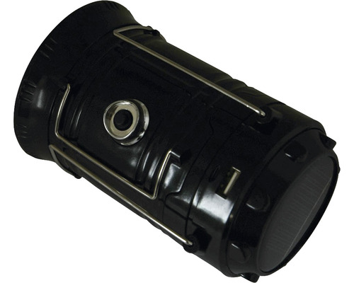 Lampă de camping neagră cu energie solară