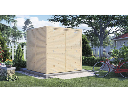Căsuță de grădină Bertilo Cubico 3 Fineline 207x211 cm natur