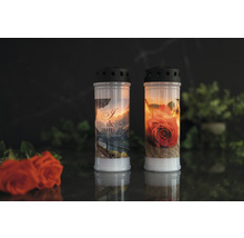 Candelă LED model inimă roșie H 12 cm