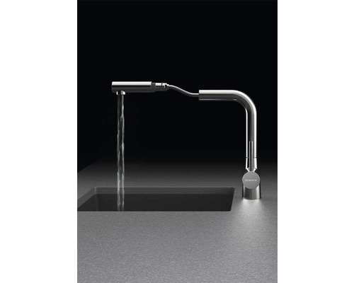 Baterie de bucătărie cu duș extractibil și jet de apă