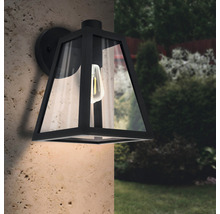 Lumină de perete exterioară trapezoidală cu inserție de sticlă și bec