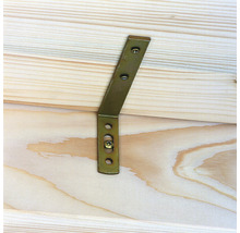 Unghi metalic cu șuruburi pe lemn