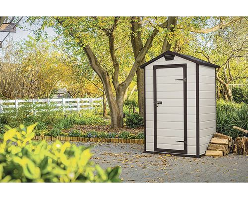 Cabină de grădină din plastic cu uși în grădină