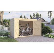 Garaj biciclete/ dulap grădină Bertilo Fineline 207x103x143 cm natur
