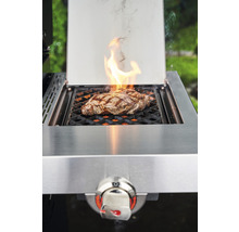 Friptură pe un grătar cu flacără deschisă