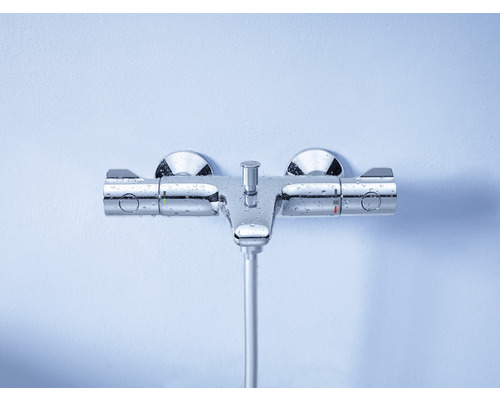 Baterie de duș aparentă din metal