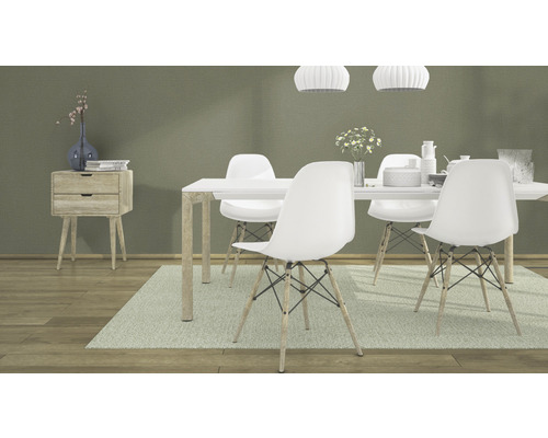 Sufragerie cu masă, scaune și măsuță laterală