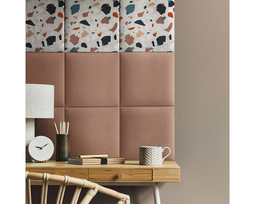 Panou decorativ tapițat Print Terrazzo 30x30 cm Scenă cu panouri de perete la birou