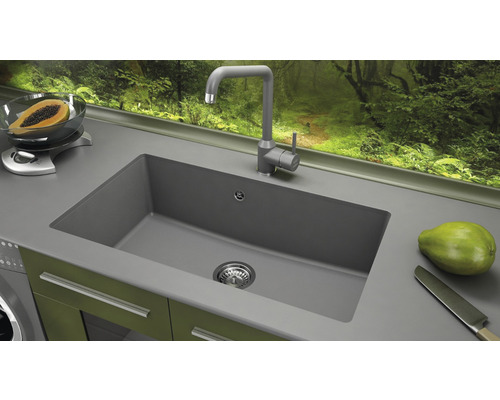 Chiuvetă de bucătărie cu baterie, chiuvetă și zonă de scurgere