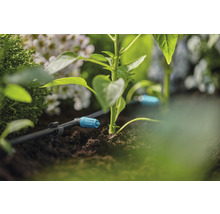 Picurător intermediar Gardena 0-20l/h racord 3/16", plastic negru