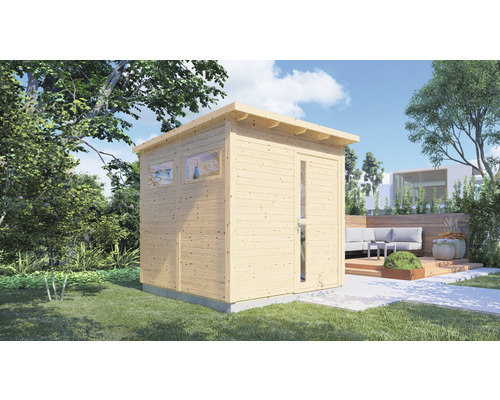 Căsuță de gradină Bertilo Pentus 2 cu podea 247x265 cm natur