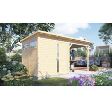 Căsuță de gradină Bertilo Pentus 2 cu podea 470x265 cm natur