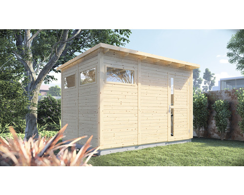 Căsuță de gradină Bertilo Pentus 3 cu podea 359x265 cm natur