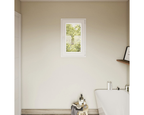 Baie cu fereastră, cadă și raft