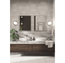 Oglindă baie dreptunghiulară Cordia BRW Line 65x80 cm ramă argintie