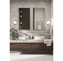 Oglindă baie dreptunghiulară Cordia BRW Line 65x120 cm ramă argintie