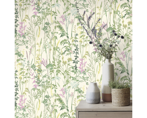 Tapetă cu model de plante în interior