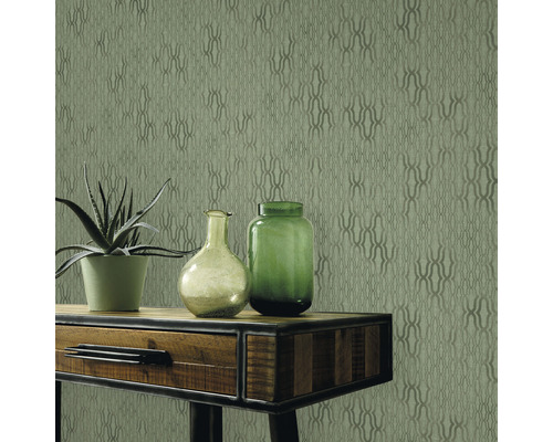 Tapet cu model abstract pe un perete