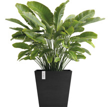 Ghiveci Ecopots Rotterdam cu sistem de irigare plastic 45,4x45,4x44 cm gri închis