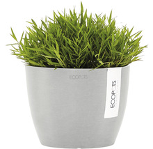 Ghiveci Ecopots Stockholm plastic Ø 16 cm H 12,5 cm alb-gri