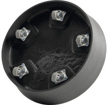 Farfurie rotundă Ecopots cu role plastic Ø 28,7 cm H 8,3 cm gri închis