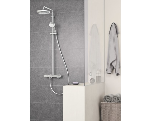 Sistem de duș cu duș fix și duș de mână în baie