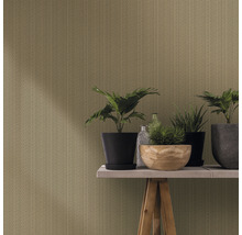 Design decorativ al camerei cu plante și tapet textil