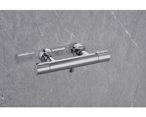 Baterie de duș aparentă din metal