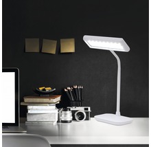 Lampă de birou cu LED integrat Briloner 7,5W 800 lumeni, albă-thumb-0