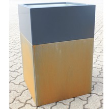 Jardinieră metalică de formă dreptunghiulară