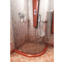 Duș modern cu cabină de duș din sticlă și panou de duș